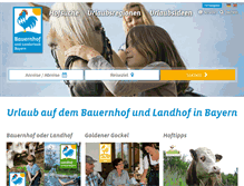 Tablet Screenshot of bauernhof-urlaub.com